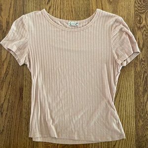 Free People mauve tight cropped tee